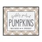 Freshly Picked Pumpkins Country Farm Plaid Sign Framed Giclee Art